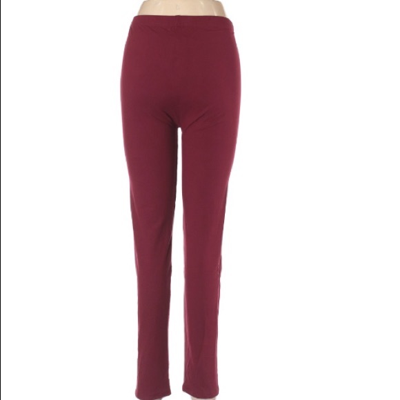 NWT New Mix Burgundy Plus Size Buttery Soft Basic leggings One Size - Picture 9 of 13